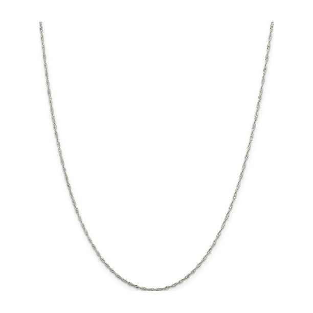 925 Sterling Silver 1.40mm Wide Singapore Chain Necklace 18 Length 